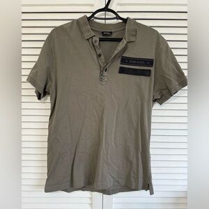 DIESEL - Men’s zip down collar fashion shirt